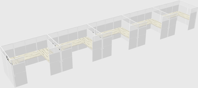 U-shaped cubicle