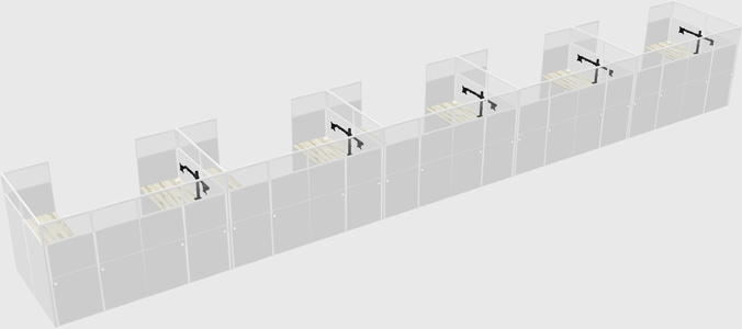 U-shaped cubicle