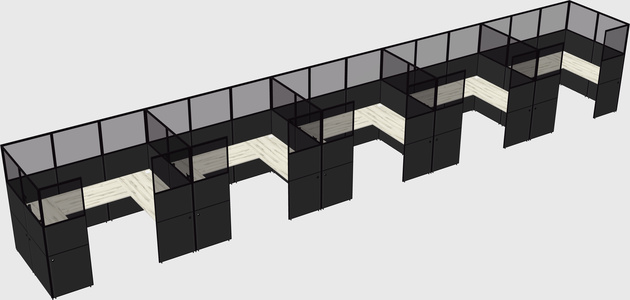 U-shaped cubicle