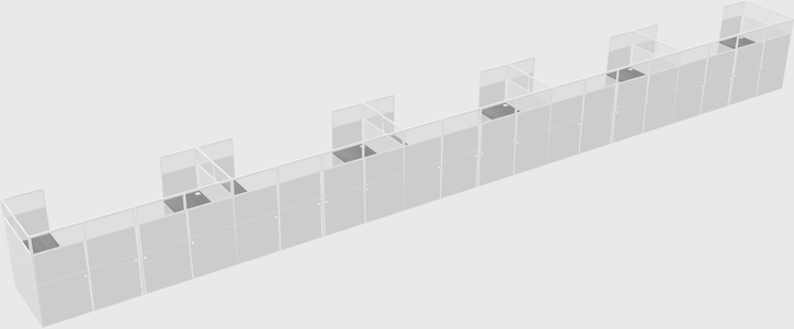 U-shaped cubicle
