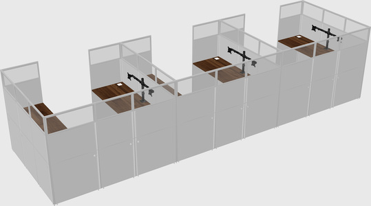 U-shaped cubicle