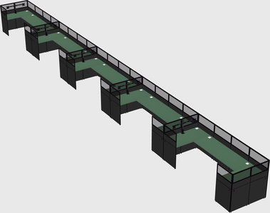 U-shaped cubicle