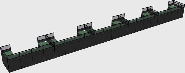 U-shaped cubicle