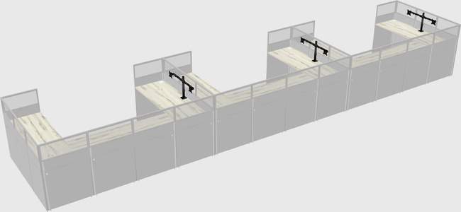 Cabine en u