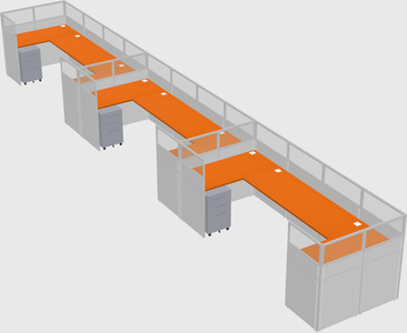 U-shaped cubicle