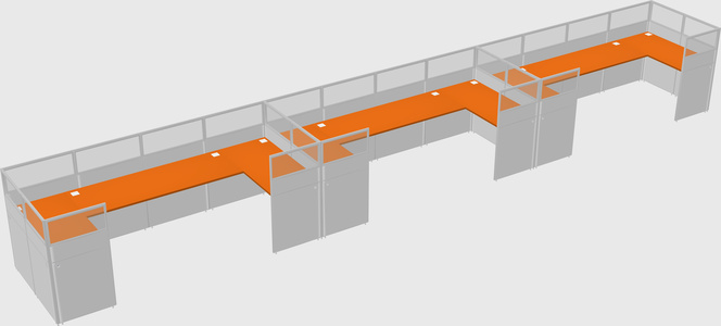 U-shaped cubicle
