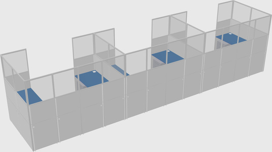 U-shaped cubicle