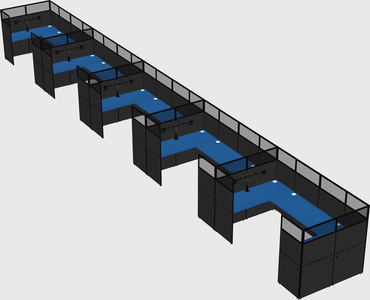 U-shaped cubicle