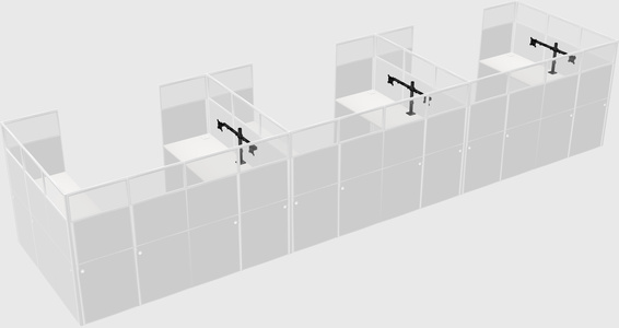 U-shaped cubicle