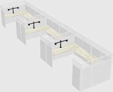 U-shaped cubicle