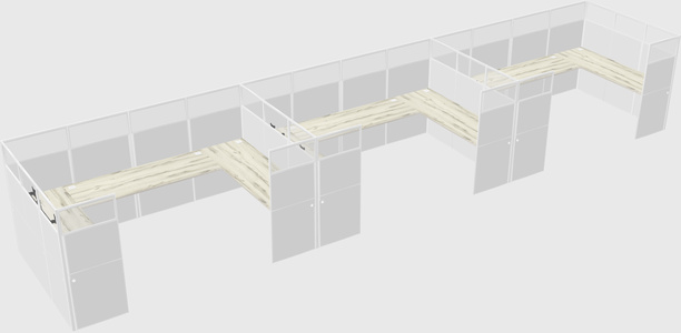 U-shaped cubicle