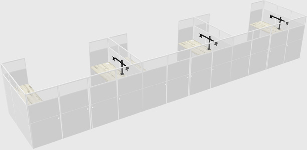 U-shaped cubicle