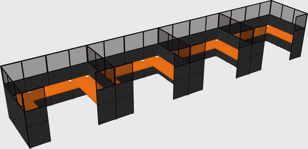 U-shaped cubicle