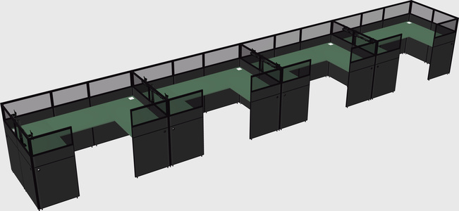 U-shaped cubicle