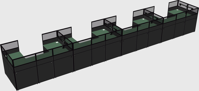 U-shaped cubicle