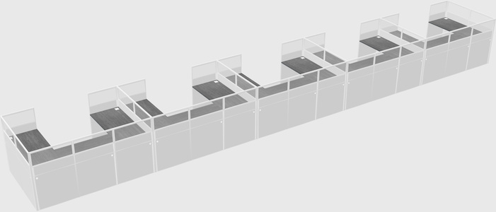 U-shaped cubicle
