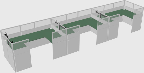 U-shaped cubicle
