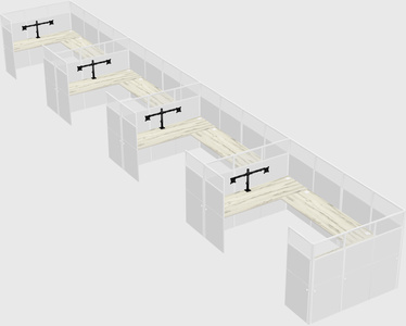 U-shaped cubicle