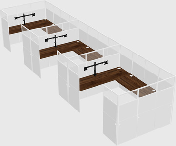 U-shaped cubicle