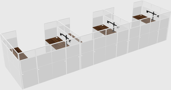 U-shaped cubicle