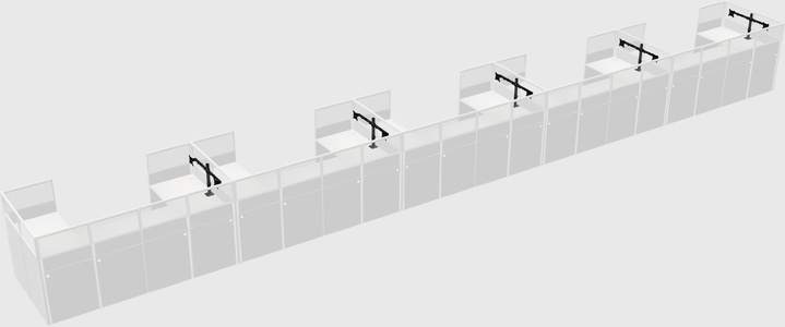 U-shaped cubicle