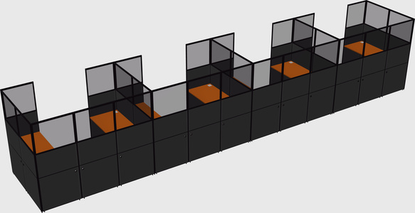 U-shaped cubicle