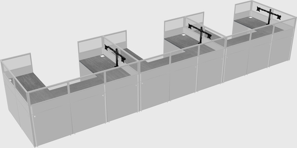 U-shaped cubicle