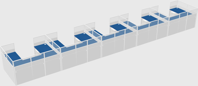 Cabine en u