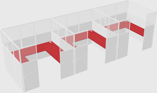 U-shaped cubicle