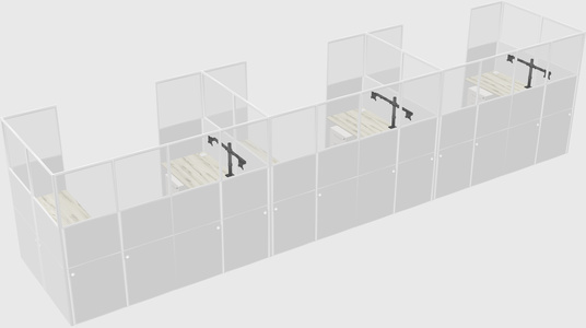 Cabine en u