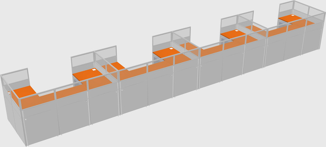 Cabine en u