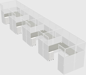 U-shaped cubicle