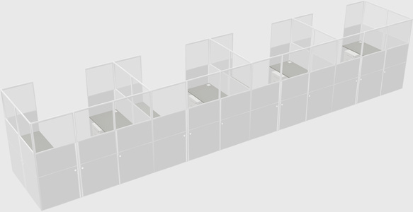 U-shaped cubicle