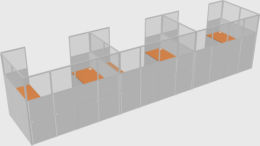 U-shaped cubicle