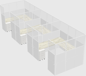 U-shaped cubicle