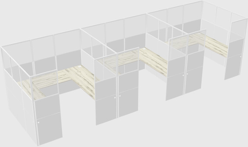 U-shaped cubicle
