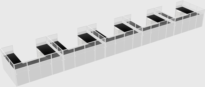 U-shaped cubicle