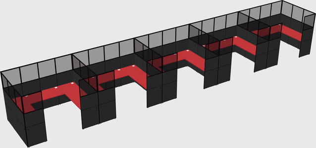 U-shaped cubicle