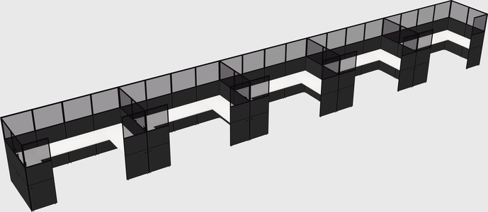 U-shaped cubicle
