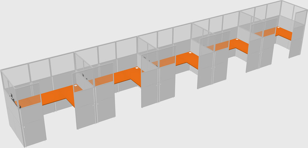 U-shaped cubicle