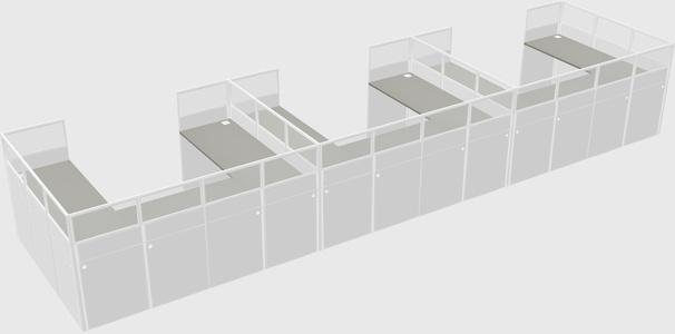 U-shaped cubicle