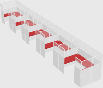U-shaped cubicle