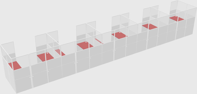 U-shaped cubicle