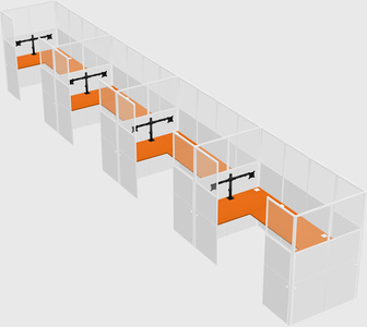 U-shaped cubicle