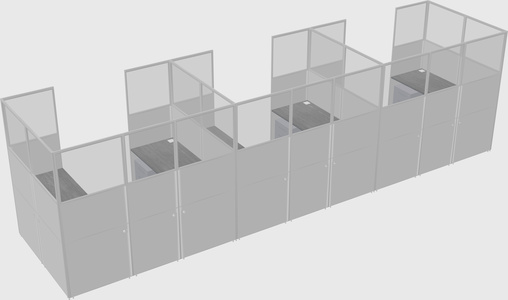 U-shaped cubicle