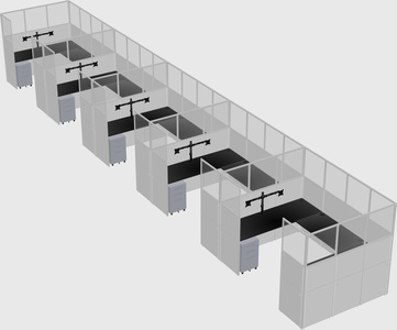 U-shaped cubicle