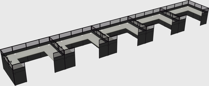U-shaped cubicle