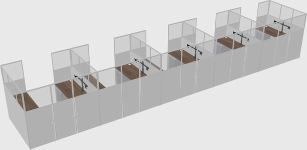 U-shaped cubicle