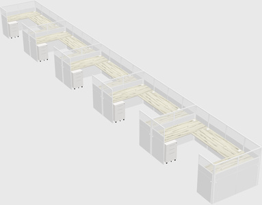 U-shaped cubicle