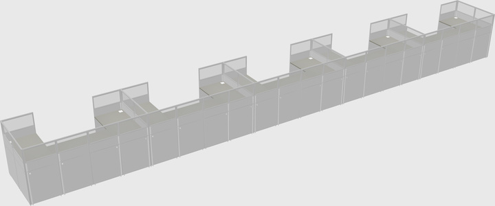 U-shaped cubicle